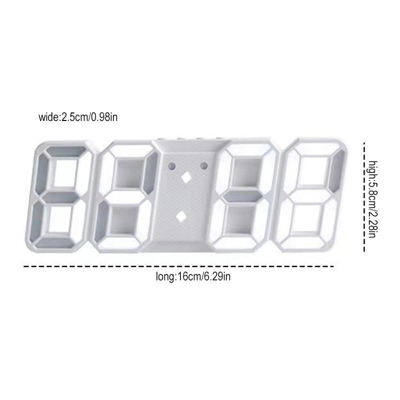 3D Simple Clock LED Alarm Clock Living Room 3D Wall Clock Digital Clock