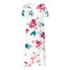 Women's Summer Casual Fashion Floral Print Short Sleeve Round Neck Pocket Dress