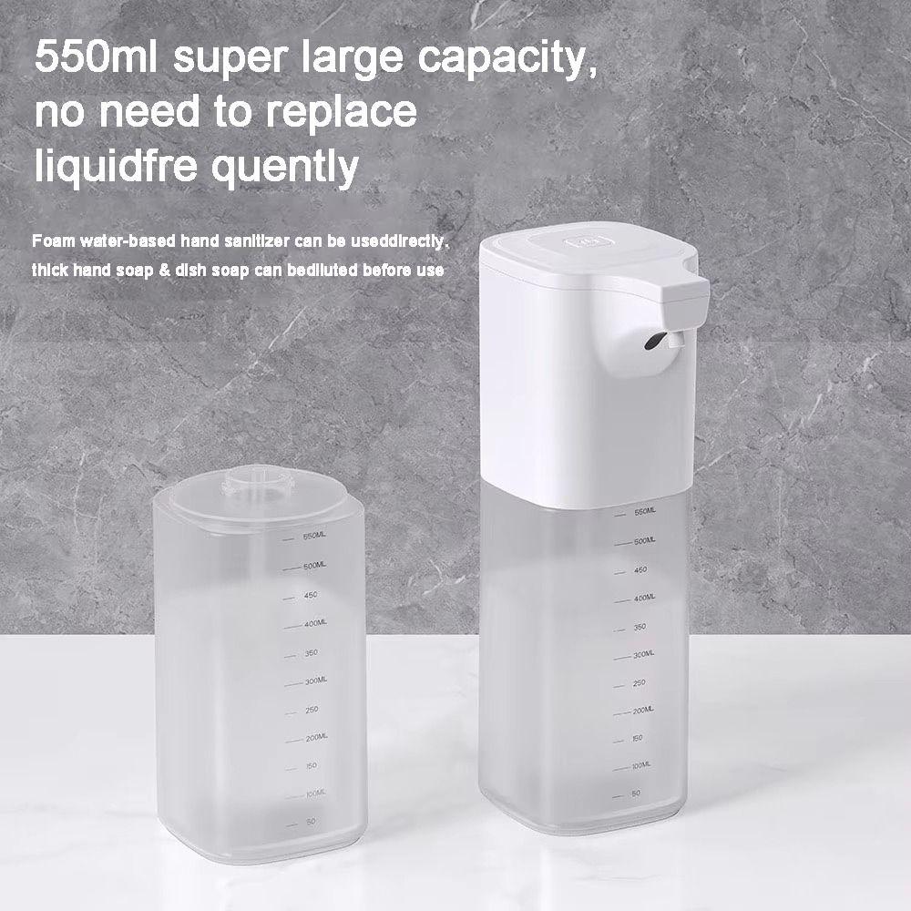 Foaming Dispenser Touchless Soap Dispenser 550ml Capacity USB Rechargeable Dispenser Hospital Use