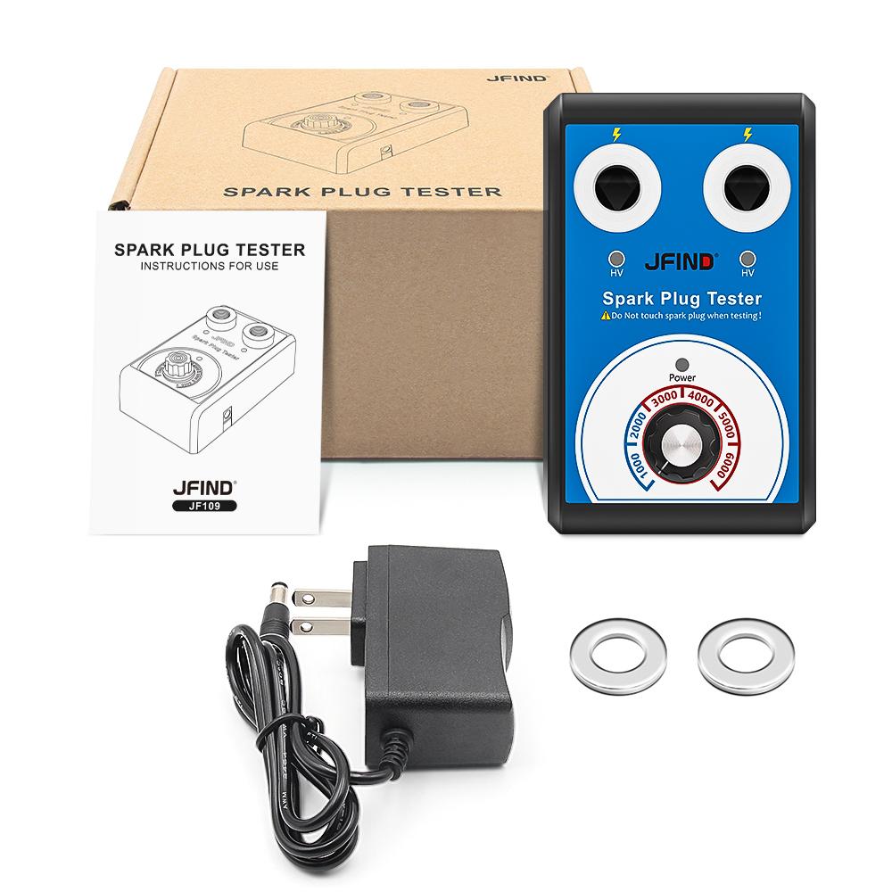 Car Spark Plug Tester with Auto Double Hole Detector Ignition Plug Analyzer 110V 220V for 12V Vehicles Spark Plug Analyzer