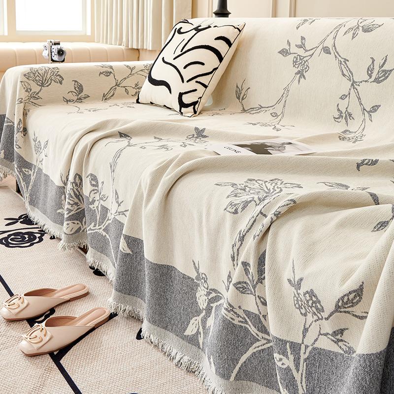 Thickened Double-Sided Sofa Cover Cloth Four Seasons Universal Non-Slip Sofa Cover Sofa Towel Full Cover One-Piece Sofa Cushion
