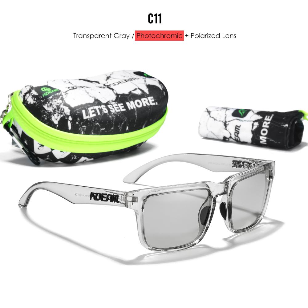 KDEAM Large Size Men's Sunglasses Polarized Photochromic Night Vision Goggles Oversized Sun Glasses With 154mm Width KD332 PLUS