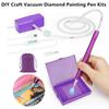 Electric Diamond Art Painting Pen DIY Craft Beading Plates USB Suction Device Point Drill Tool 3/6 Drills Tips With Storage Bag