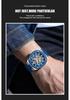 CURREN 8485 Men's Casual Waterproof Hollow Mechanical Watch with Rubber Strap