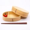 Wakayama Touge no Wappa Bento Box Store (Wakayama Wappa Bento Box Store) Bentwood Lunch Box, Approximately 19 x 12 cm, Single Tier, Natural, A-15-2731