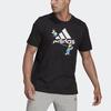 adidas T-shirt z wszywanym rękawem Męski Czarny GS6314