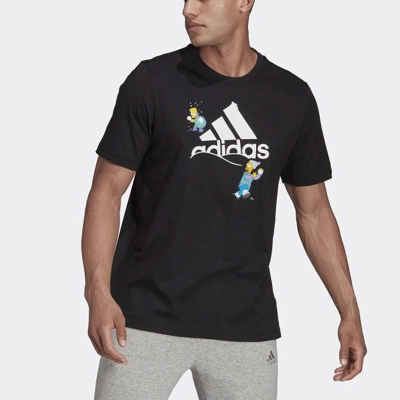 adidas T-shirt z wszywanym rękawem Męski Czarny GS6314
