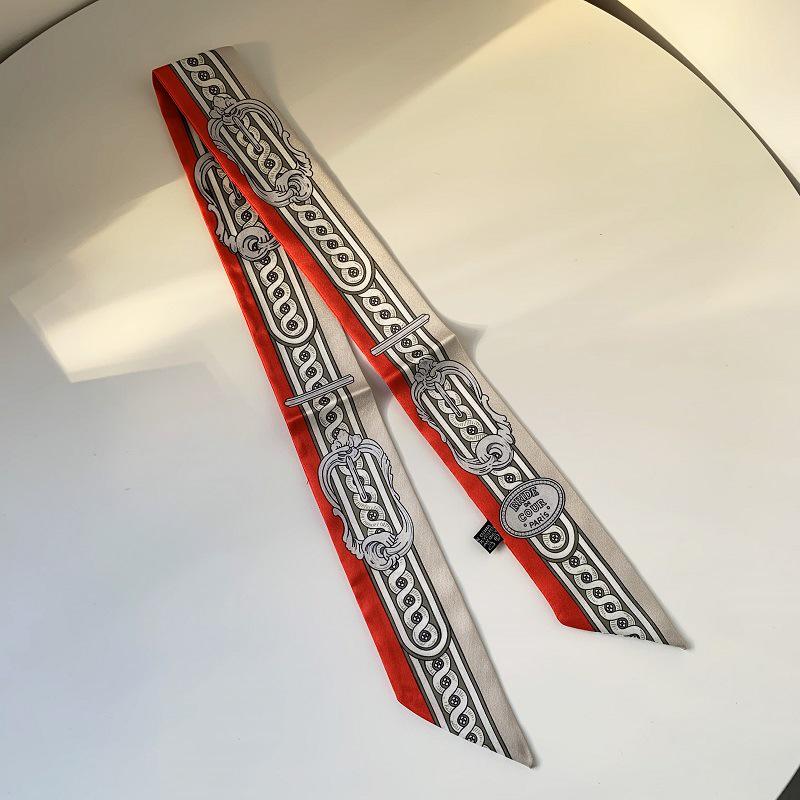 2024 Silk Twilly Scarf: Stylish Ribbon for Bag Handles & Hair