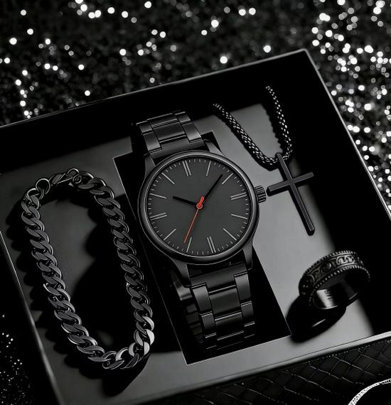 Personalisierte Trendige Herren-Quarz-Armbanduhr aus Stahl