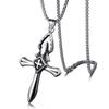 European and American Trendy Men's Simple Necklace Titanium Steel Alloy Military Brand Cross