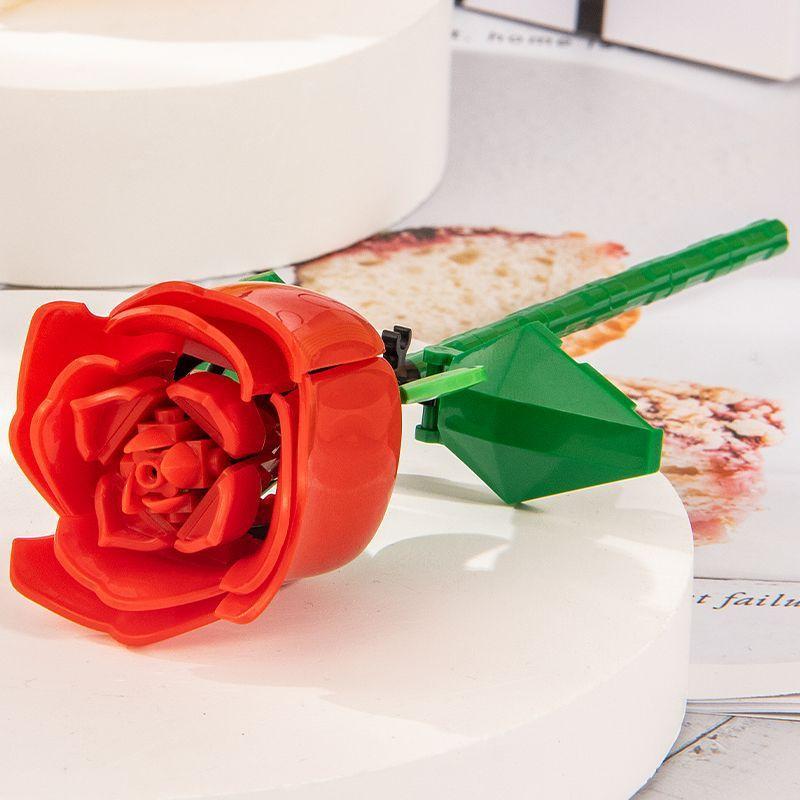 Simulated Flower Building Blocks, Sunflowers, Roses, Succulent Potted Plants, Eternal Building Blocks, Flower Bouquets, and Children's Toys