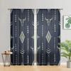 2 Pieces, Ethnic Aztec Cow Head Curtains - Suitable for Living Room, Bedroom, Kitchen and Home Decoration - Add Decorative Fun.
