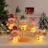 Lighted Snowman Christmas Decoration Light Up Snowman Christmas Decor Transparent Holiday Doll Christmas Decorations for Table