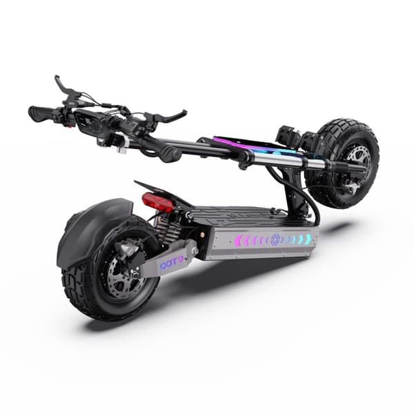 OOTD T90 Elektroroller mit Doppelmotor: 4200W Nennleistung, 100km Reichweite, 85km/h, 13" Offroad-Reifen, Faltbares Design