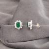 Green Onyx 925 Sterling Silver Jewelry Handmade Stud Earrings 0.54" For Women EE-151-5