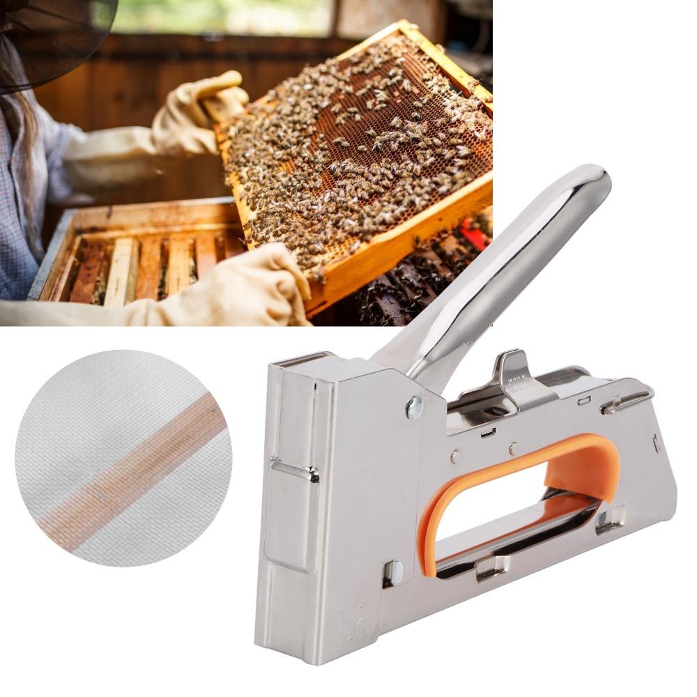 2pcs Portable 1008F Hand Nail Guns Safety Handle Lock Stainless Steel Staple Stapler Space Saving Design Nail Stapler Sofa