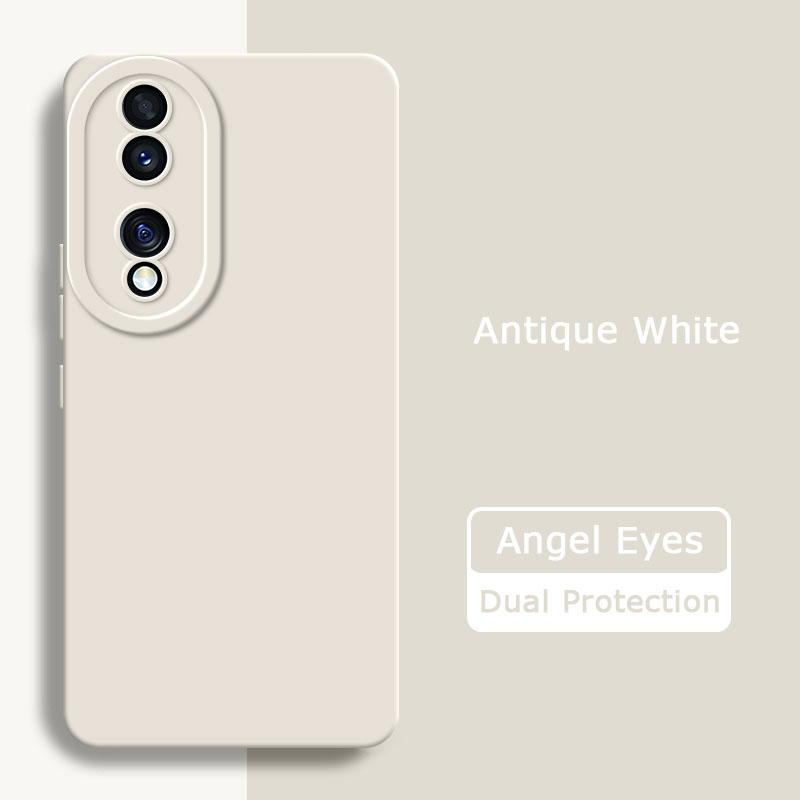 Angel Eyes Square Liquid Silicone Phone Case for Honor 70 Pro Plus 360 Protective Soft Shockproof Cover Honor70 70Pro Luxury Bag