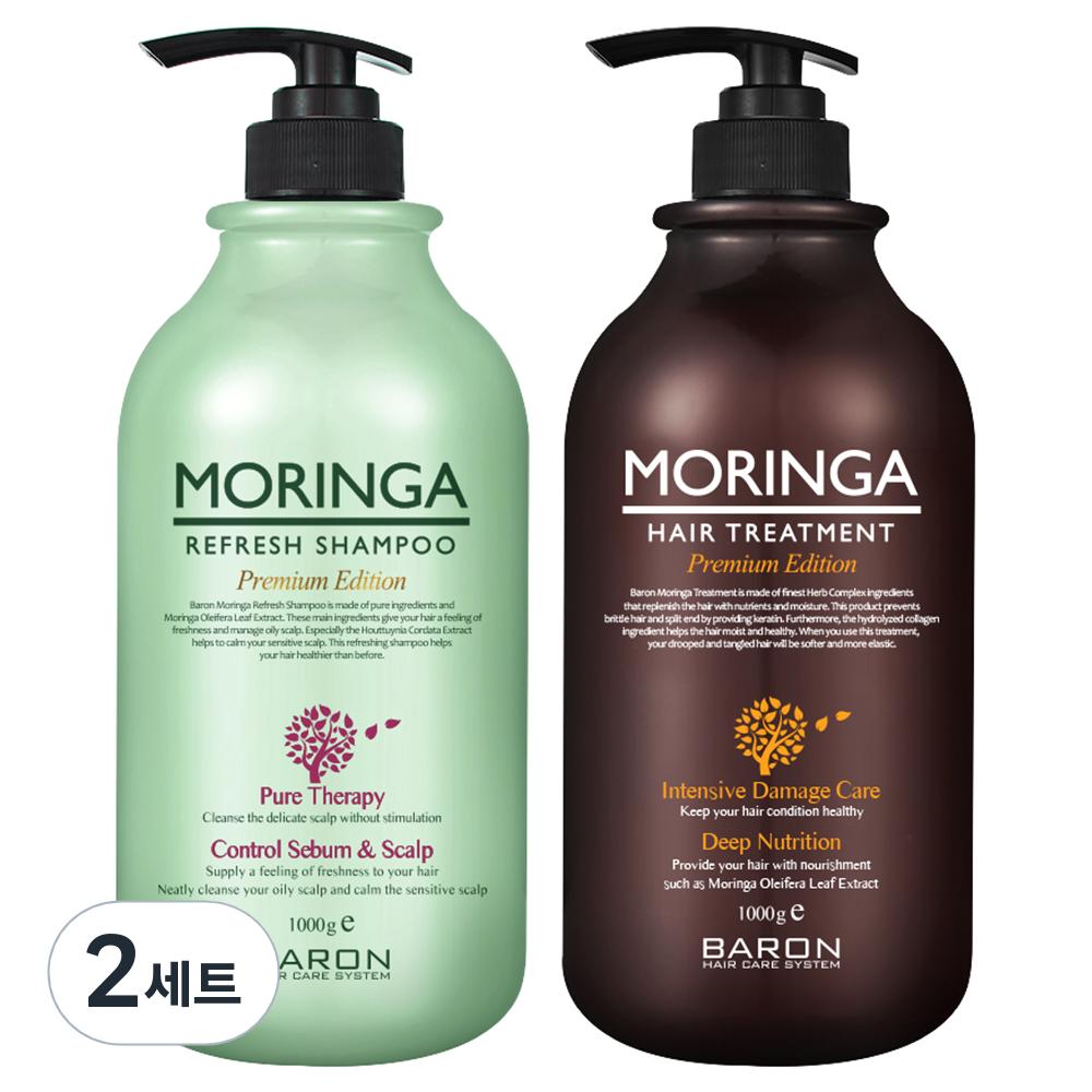 

Baron Moringa Refresh Shampoo + Hair Treatment, 2 набори