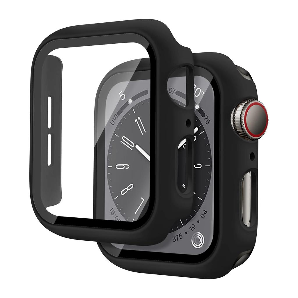 Glass+Cover For Apple Watch case 46mm 44mm 40mm 45mm 41mm 42mm 38mm Accessories Screen Protector iwatch series 10 9 8 7 6 5 3 SE