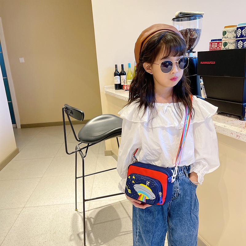 Adorable Cartoon Kids Shoulder Bag Breathable Durable Oxford Cloth Cute Accessory