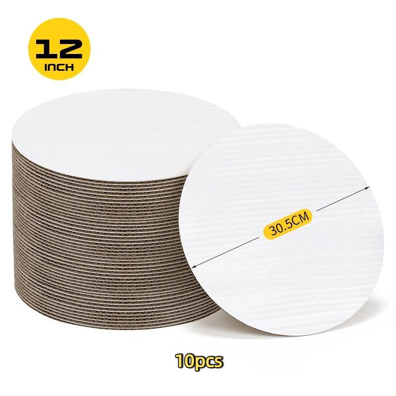 10Pcs 15/20/25/30Cm Round Cake Boards Circle Cardboard Base Cupcake Dessert Tray Birthday Party Cake Decorating Supplie