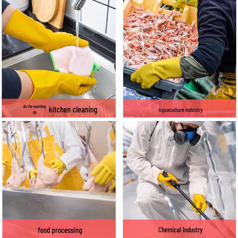 Durable Household Rubber Cleaning Gloves