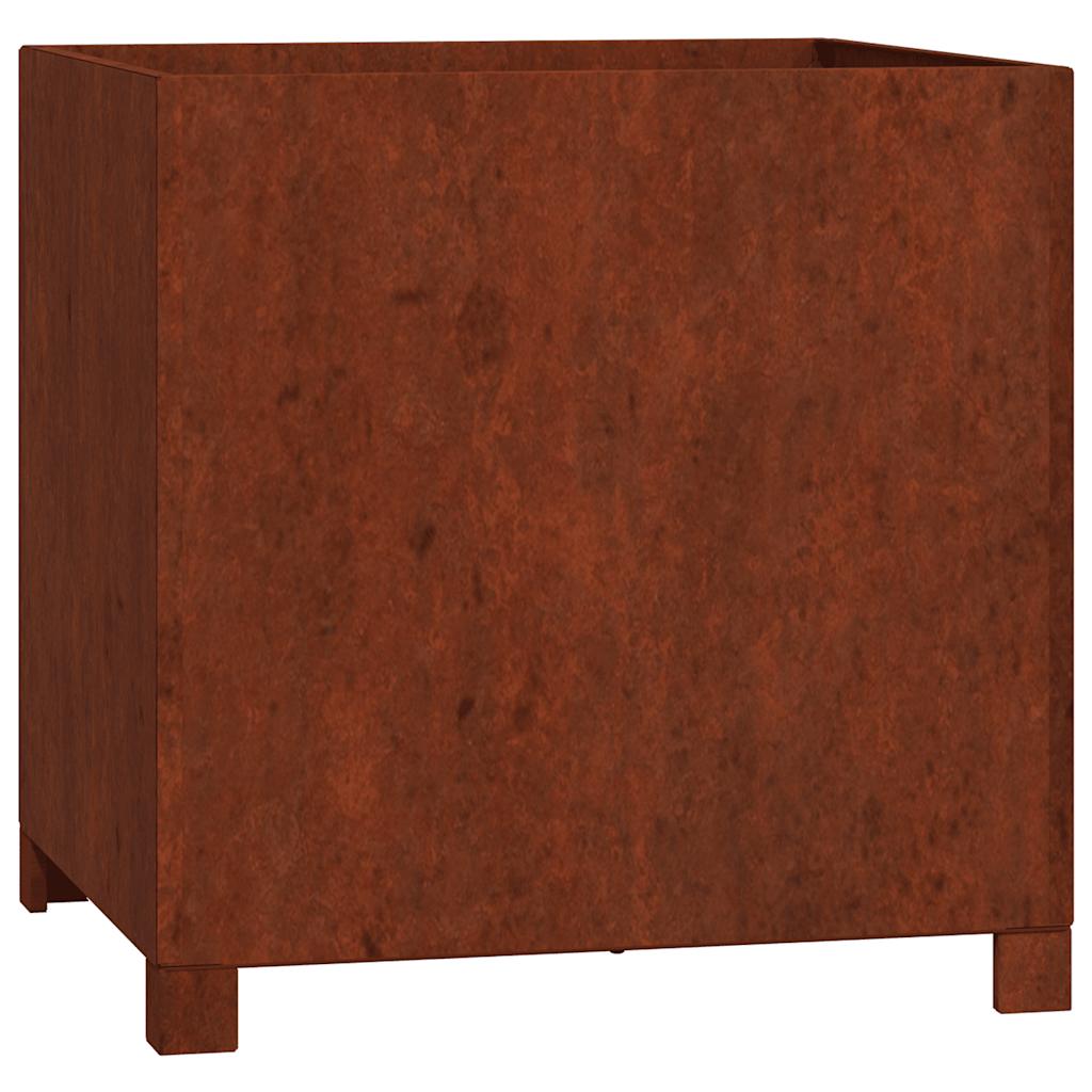 vidaXL Planter with Legs 2 Pcs. Rusty 50x50x50 Cm Corten Steel