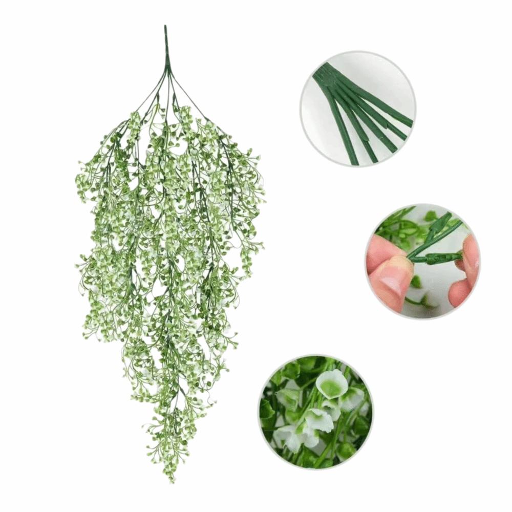 Vindistensdesign Konstgjorda Hängväxter UV-beständig Gyllene Klockpil Konstgjorda Blommor Rumsinredning