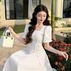 Plus Size Black Square Neck A-Line Dress - Slimming Mature Style for Pear Shapes
