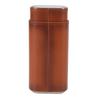 3 Finger Cigar Case Iron Cover Portable Soft Glossy Leather Cigar Holder Case with Cutter for