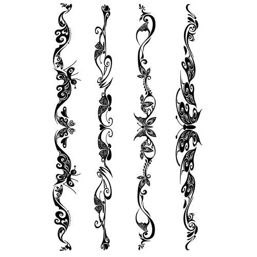 Herma Art Tattoo Sticker (Black) (Tribal Filigree)