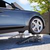 2 Pieces Car Drive-On Ramp Height-Adjustable Ramp Jack, Loading Ramp Set Lifting Platform (Grey)