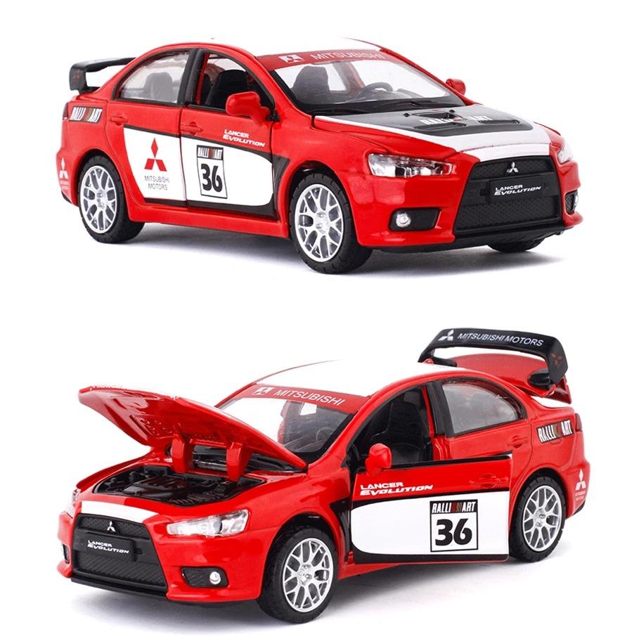 1/32 Mitsubishi Lancer Evolution Model Závodního Auta ze Slitiny Kovový Odlévaný Model Auta Simulační Sběratelský Předmět Dětský Dárek