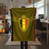 Belgium National Football Printed Flannel Blanket, Soft Throw for Bedroom Sofa, Washable,soccer Fan Merchandise, Great Gift.