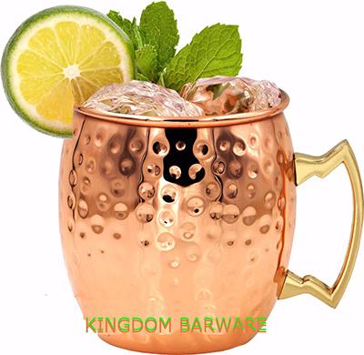 Hammered Copper Plated Stainless Steel Moscow Mule Mug Drum-Type Beer Cup Coffe Cup Water Glass Drinkware