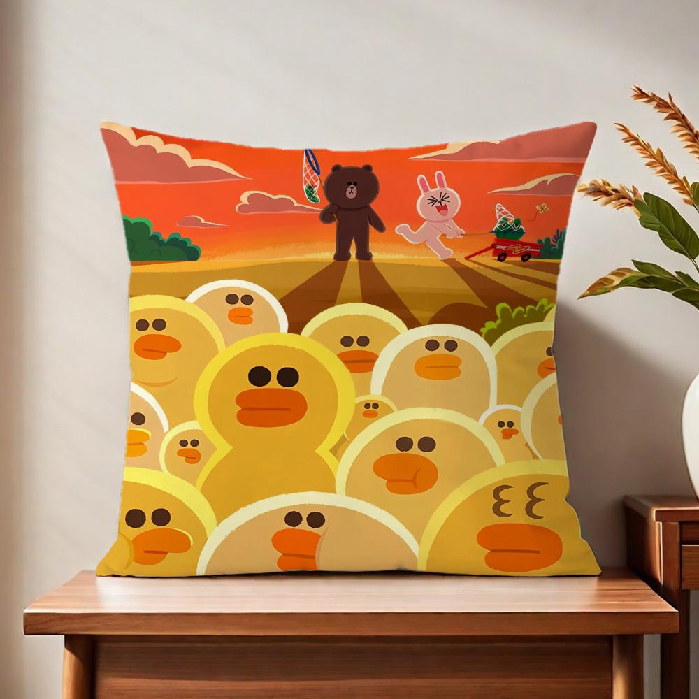 

Cute Cartoon Art Duck cushion cover For Pillow Printing Sofa Decoration Home Car Room Coffee Shop Office Nordic Simplicity 30x30 cm