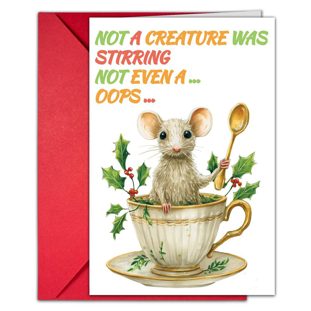 10 Tegneserie Julekort Konvolutter Sett Med Et Utvalg Av Kreative Julekort