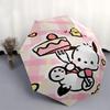 Pink Grid Cake Pochacco Automatic Opening and Closing Cartoon Umbrella - Lightweight 3-Fold Design, Suitable for Fans, Travel, Daily Use - Official Pr