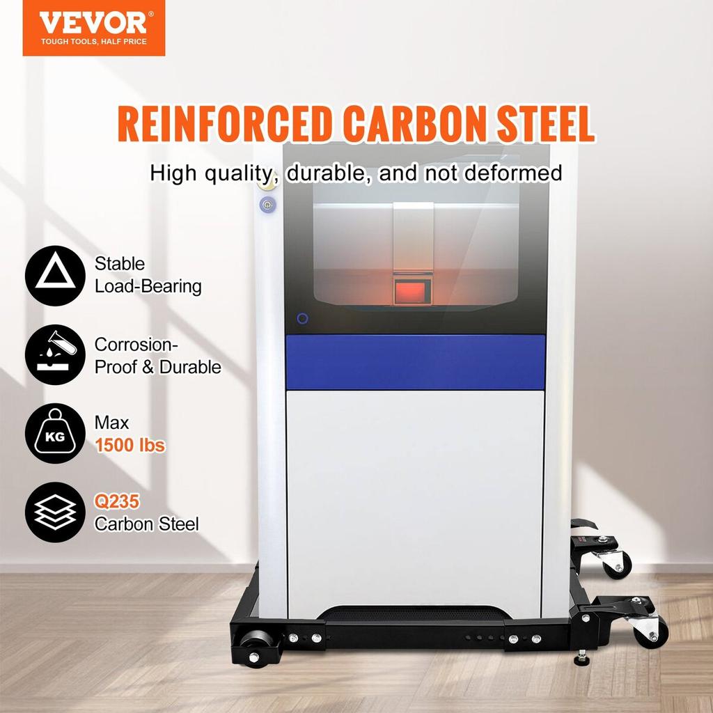 Mobile Base Heavy Duty Universal Stand 1500 Lb Capacity For Tools Machines