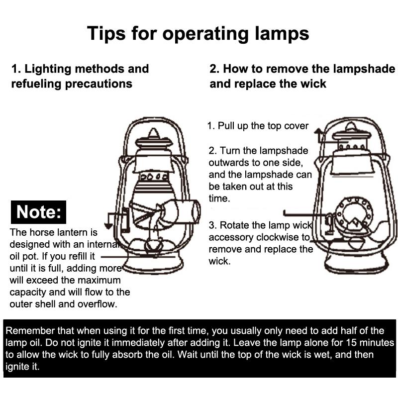 1Pc 25Cm Bronze Kerosene Lamp Retro Horse Lamp Camping Lamp Outdoor Tent Lamp Emergency Camping Portable Hanging Lamp