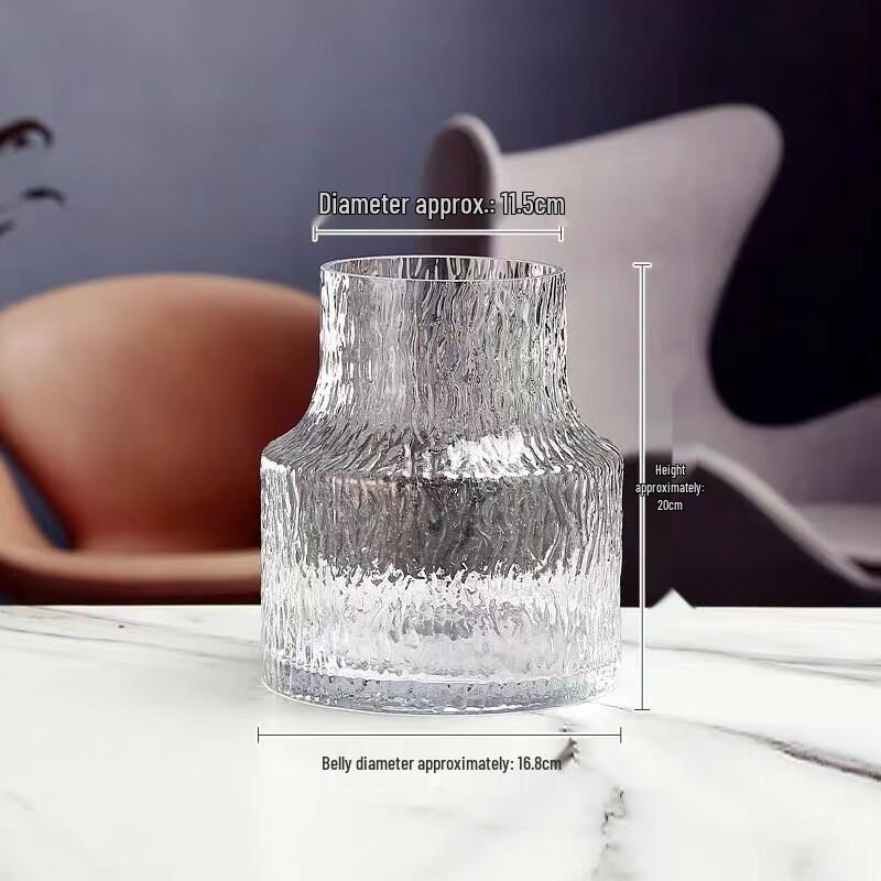 Nordic Style Simple Clear Glass Flower Vase