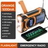Hand Crank Solar Power Radio Portable AM/FM/NOAA Weather Radio with LED Flashlight Bluetooth 5.0 Speaker Emergency Radio