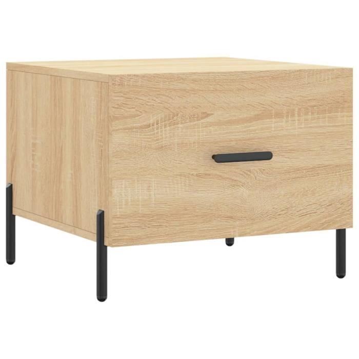 VidaXL Table basse sonoma gris 40x40x55 cm bois d'ingénierie 832826