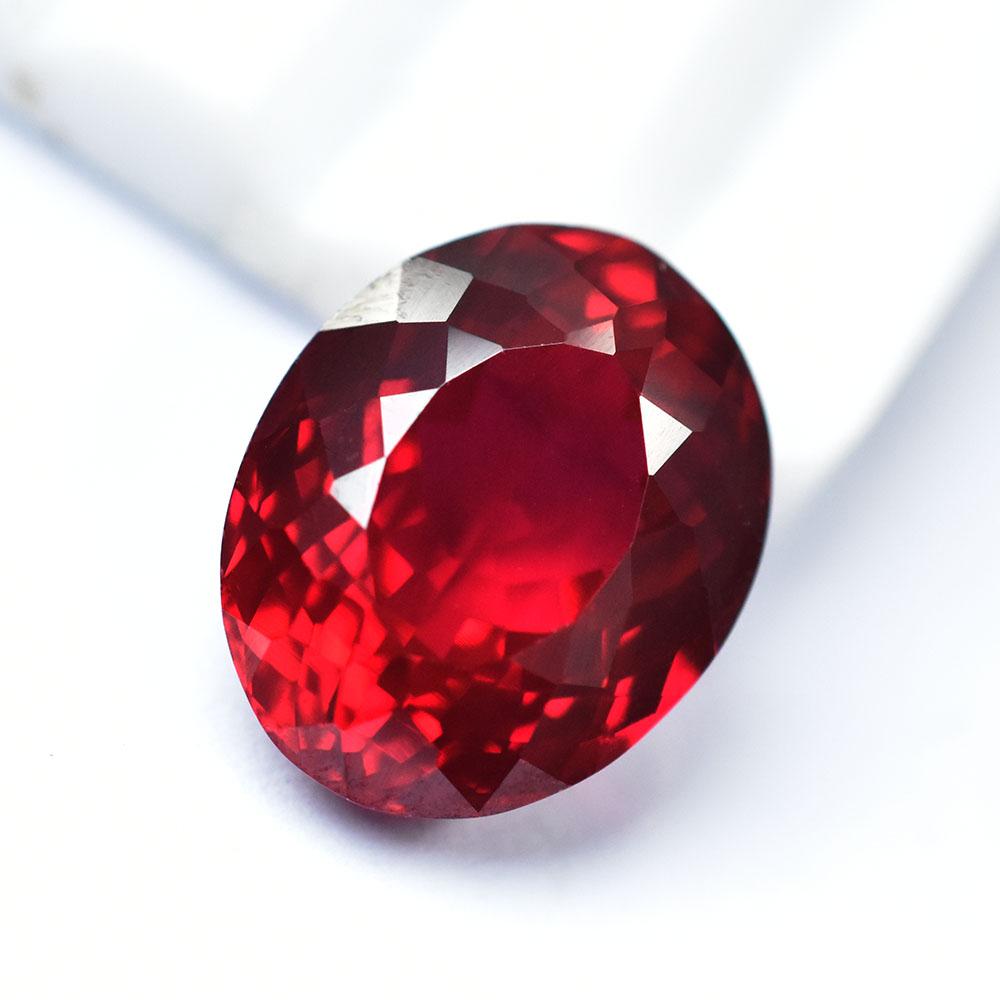 Museum Grade 16.20 Ct RARE Red Garnet Oval Cut Natural Gemstone