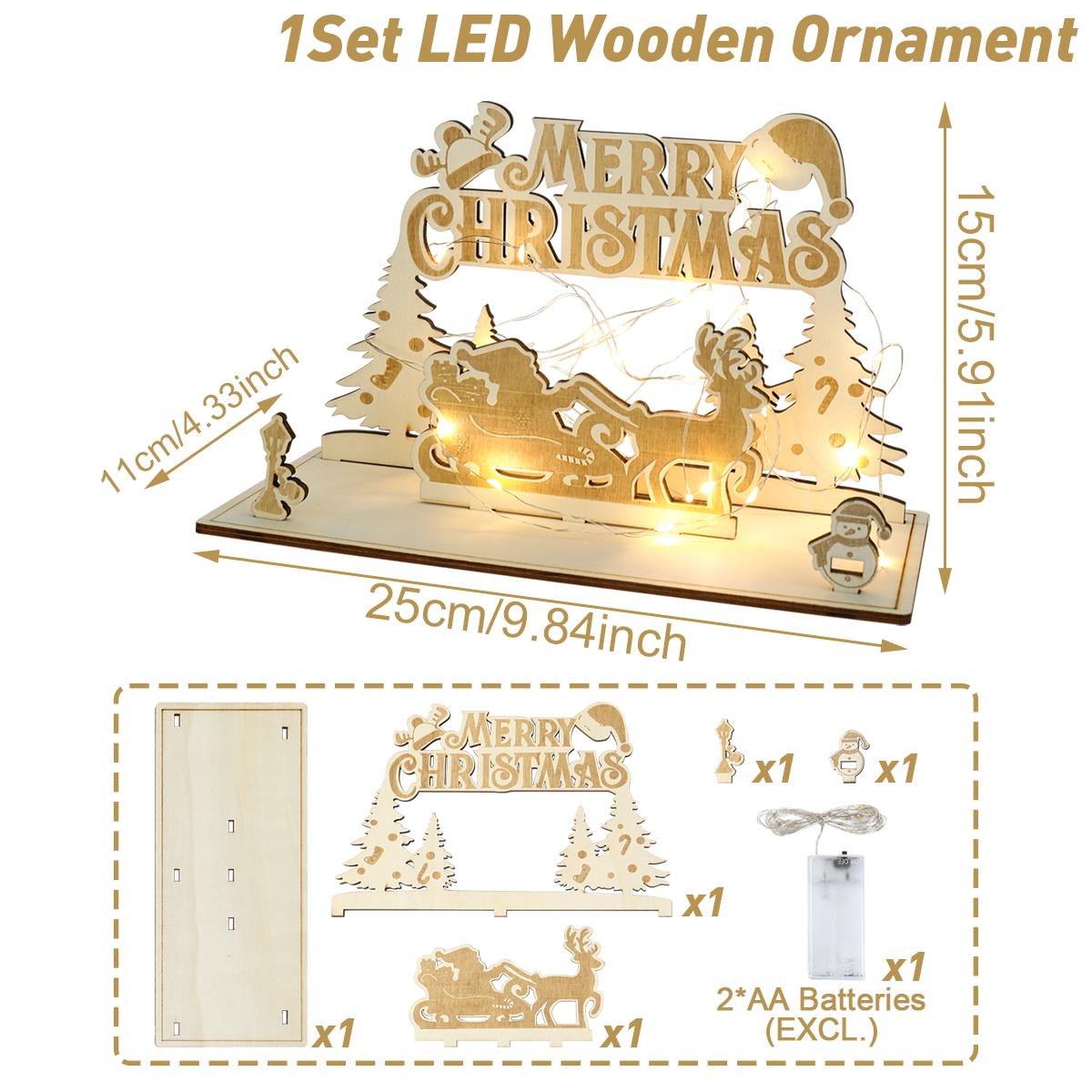 

Christmas LED Wooden Wallet Ornament Merry Christmas Decorations for Home 2025 Navidad Xmas Ornament Surprise Gift New Year 2026