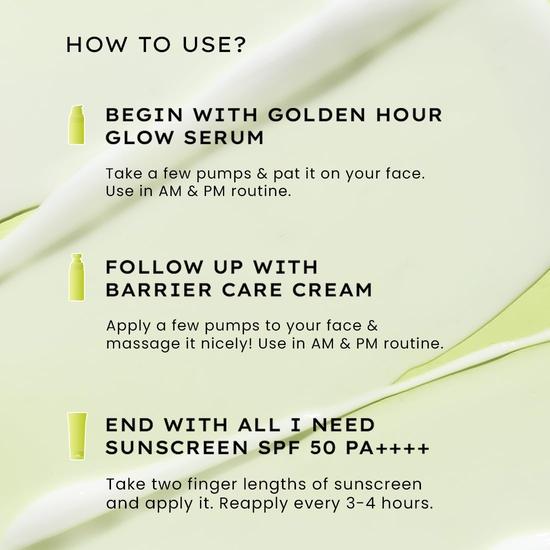 Hyphen Daily Face Care Regime for Combination & Oily Skin | Face Serum, Face Cream & Sunscreen SPF 50 To Control Excess Oil