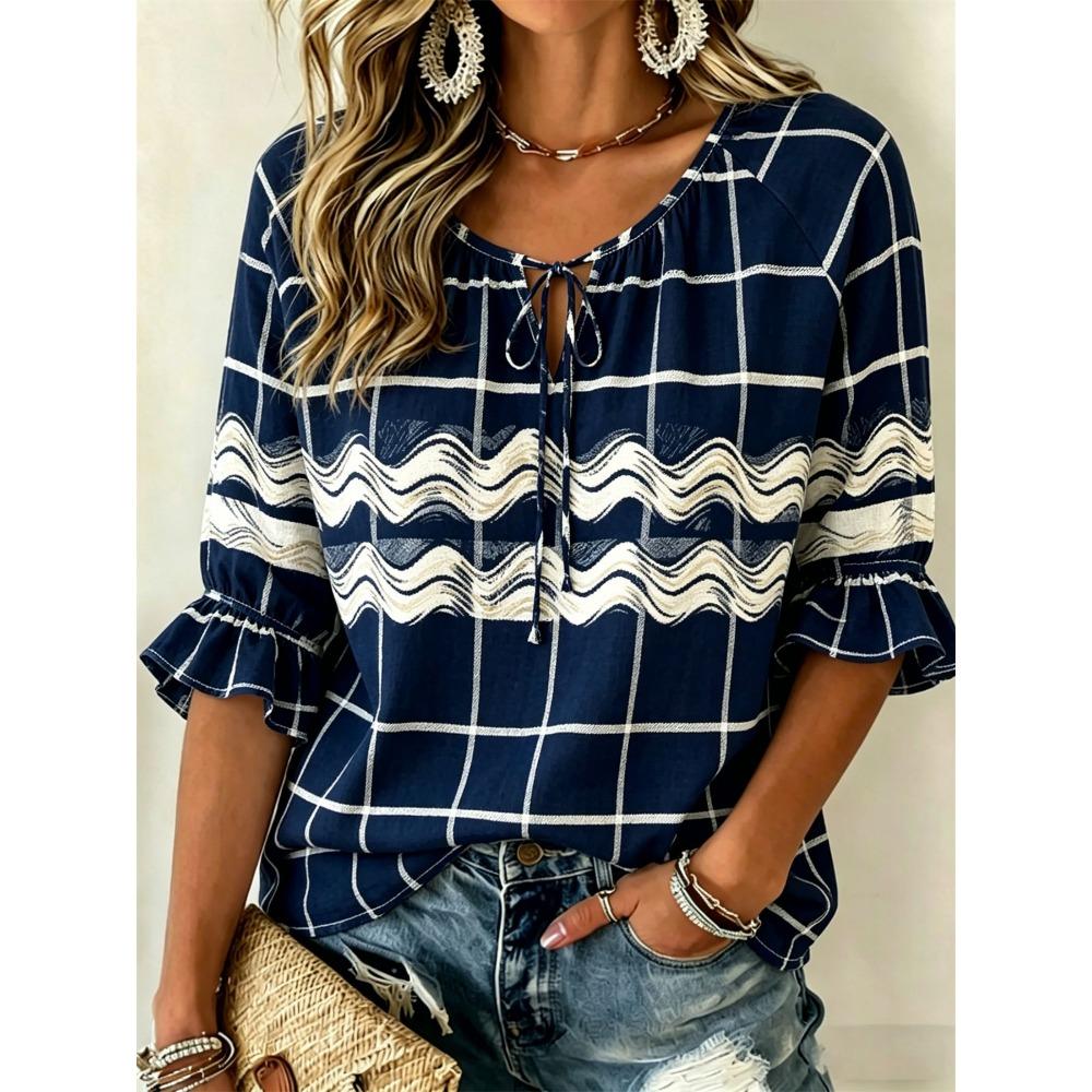 Simple Fashion Women's Loose Blouse, Exquisite Art 3D Print, Soft Comfortable Slimming Outdoor Casual Clothes