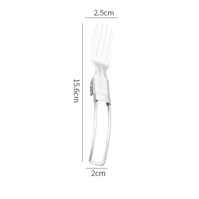 

Портативный складной нож для кемпинга на открытом воздухе, вилка, ложка, посуда, складные столовые приборы из нержавеющей стали Fork-2 серебряный