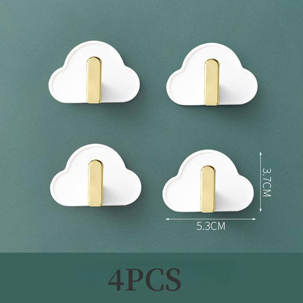 Haken zum Aufhängen Wolkenform Flur Schlüsselhalter Ohne Bohren Selbstklebende Haken Deko für Küche Badezimmer Aufbewahrung Wand