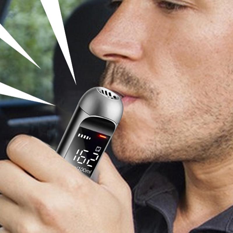 Pocket Breathalyzer Breath Alcohol Detector LED Display Alcohol Tester Hand Held Accurate Alcohol Breath Test Tool for Personal